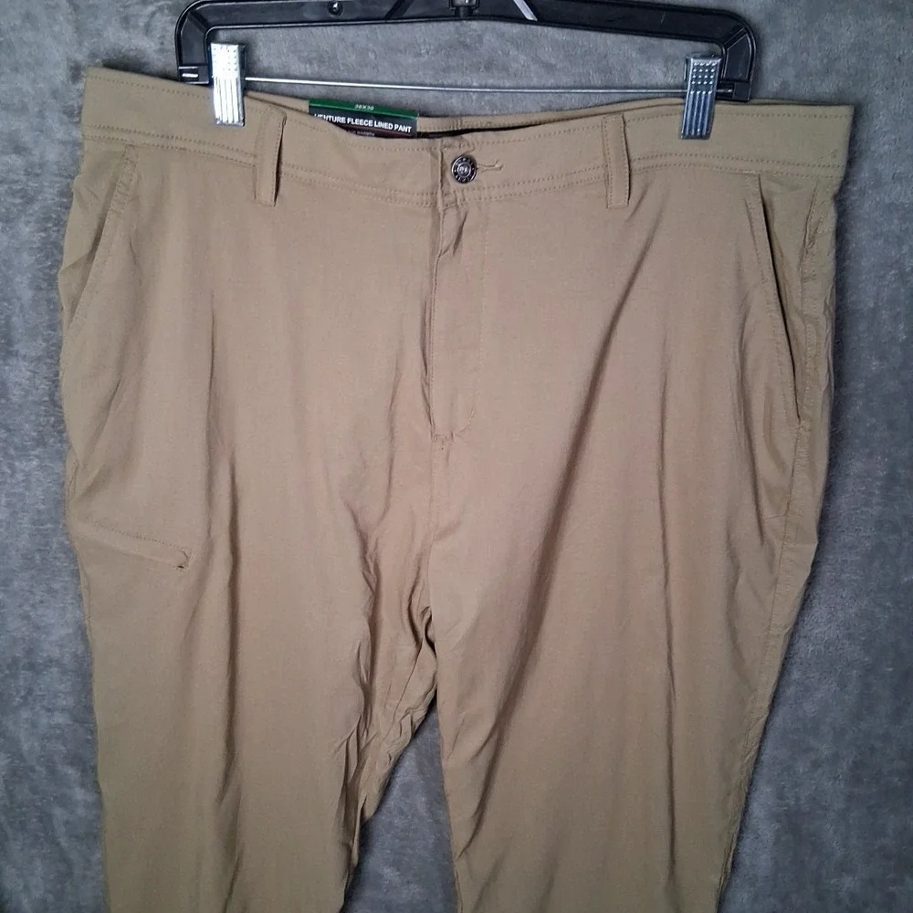 Gerry Venture Fleece‎ Lined Stretch Comfort Pants Mens Size 38x30 Khaki Beige